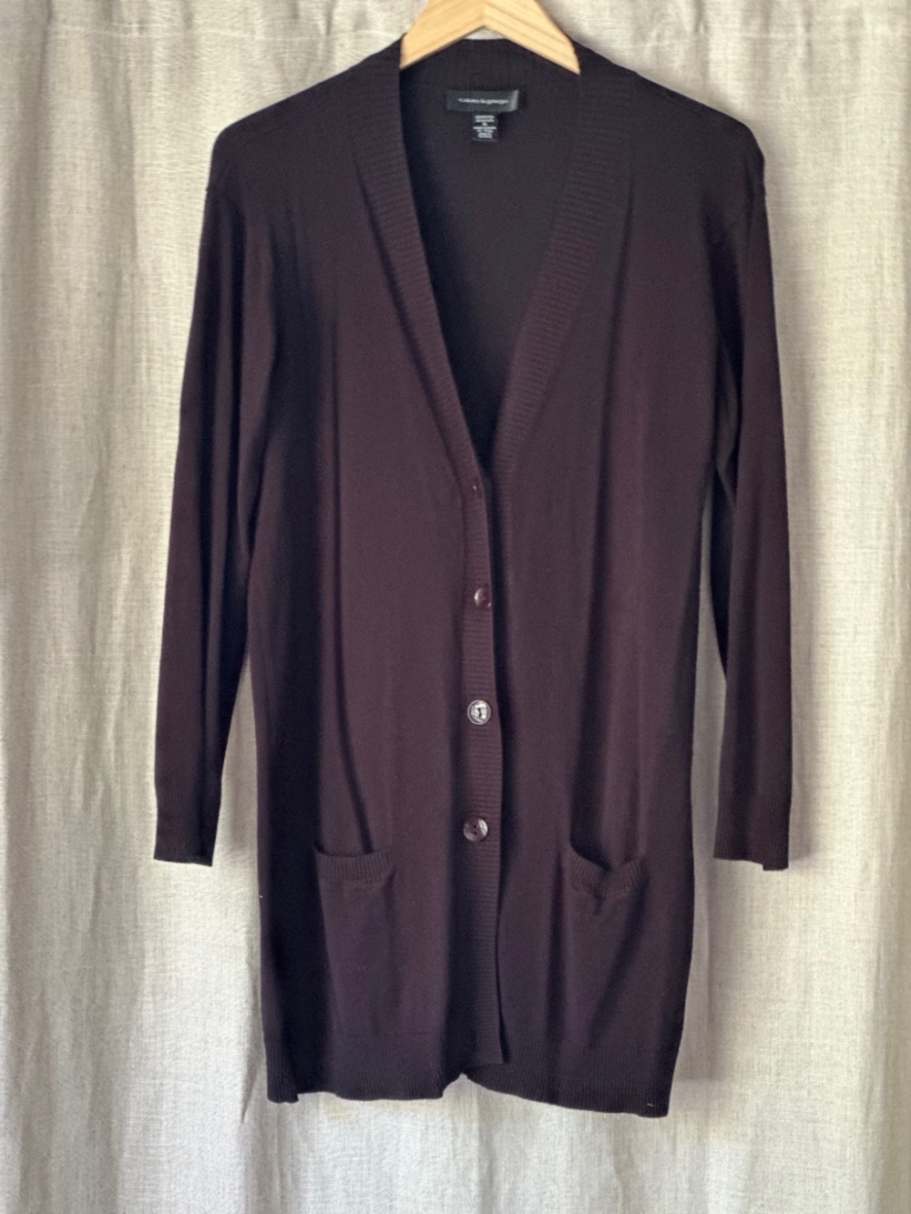 Long Black Sweater by Cable & Gauge.